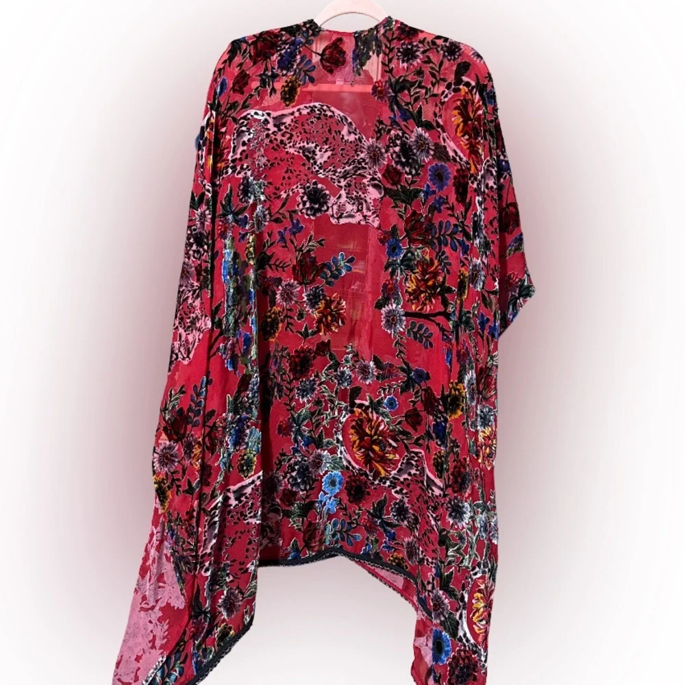 Johnny Was Bobcat Burnout Velvet Shawl NWOT - Picture 3 of 6